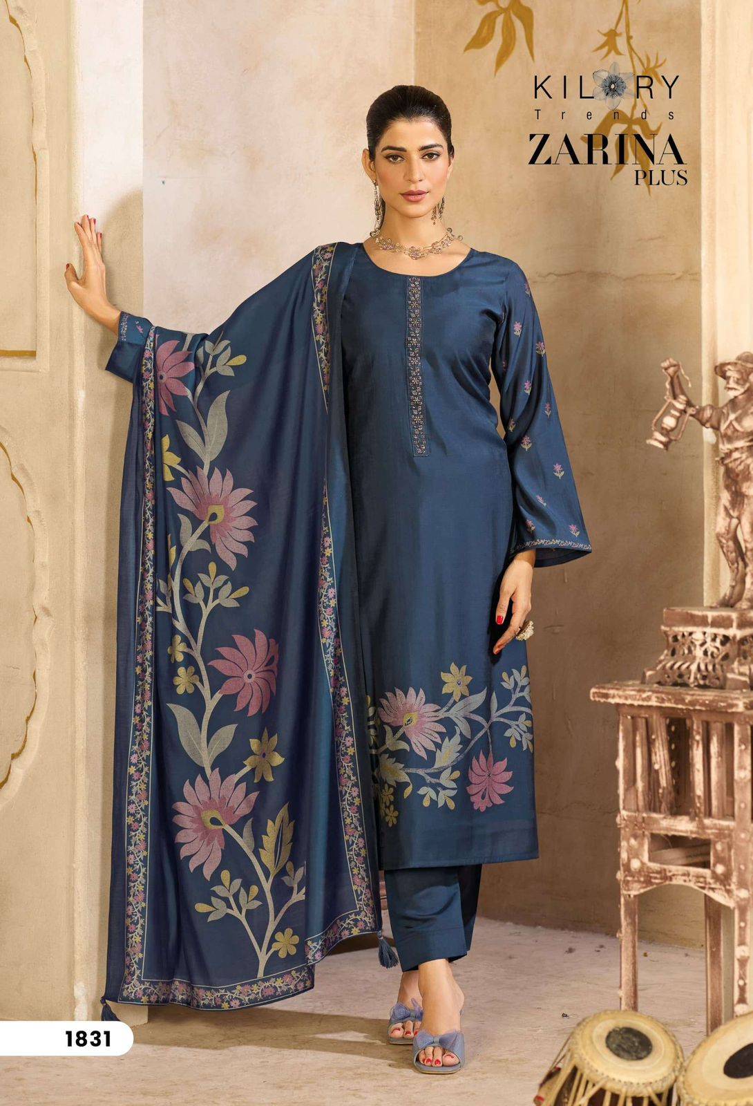 ZARINA PLUS By KILORY  TREND 1831 to 1836 Series Beautiful Pakistani Suits Colorful Stylish Fancy PURE MUSLIN SILK Dresses At Wholesale Price